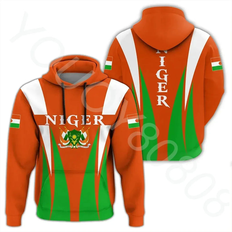 Niger Nouveaux vêtements pour hommes Pull imprimé Sports décontractés Niger Ho…