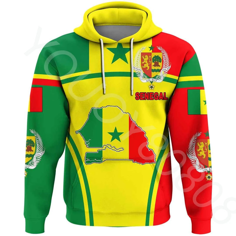 Senegal  Hoodie Men's, Woman Clothing Sweater  Sports Jacket