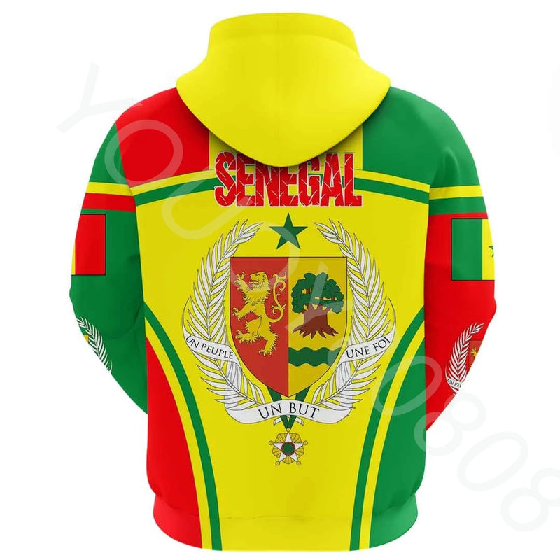 Senegal  Hoodie Men's, Woman Clothing Sweater  Sports Jacket